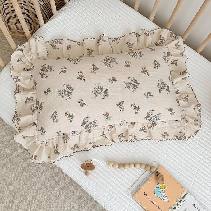 BuLuTu 2 Layers Muslin Toddler Pillowcases Fits by BuLuTu
