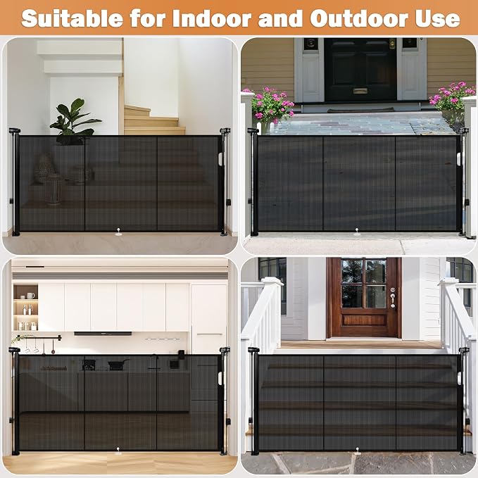 42" Extra Tall Retractable Baby Gates Dog Gate - Image 7