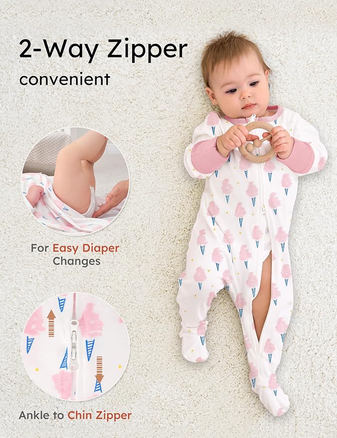 Yoofoss Baby Pajamas 100% Cotton Baby Sleepers - Image 3
