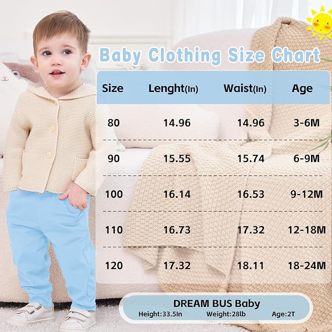 DREAM BUS Pack of 3 Toddler Jogger Pants - Image 6