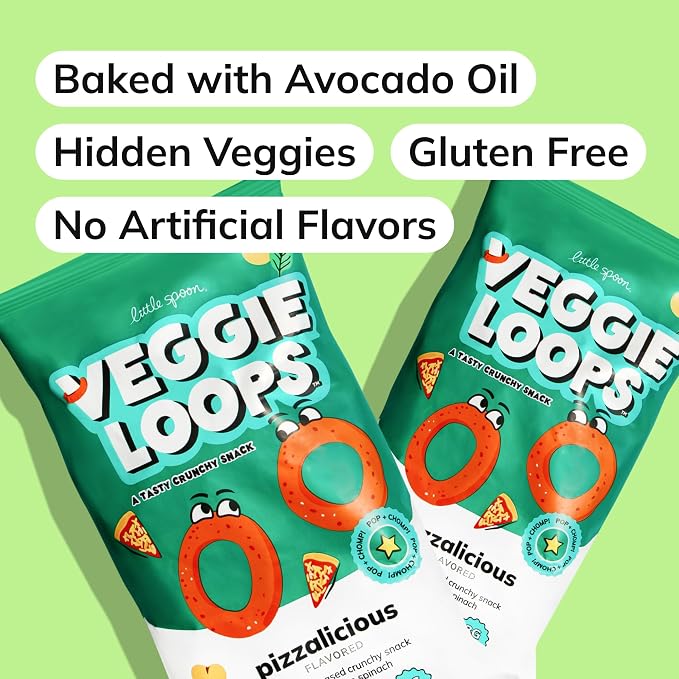 Little Spoon Veggie Loops Duo – Mac N Cheese & Pizzalicious Flavors – Baked - Image 9