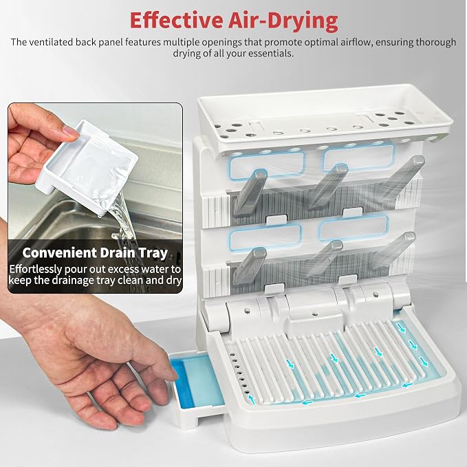 Baby Bottle Drying Rack for 6 Bottles, Vertical Cup Drying Holder, Space Saving - Image 4