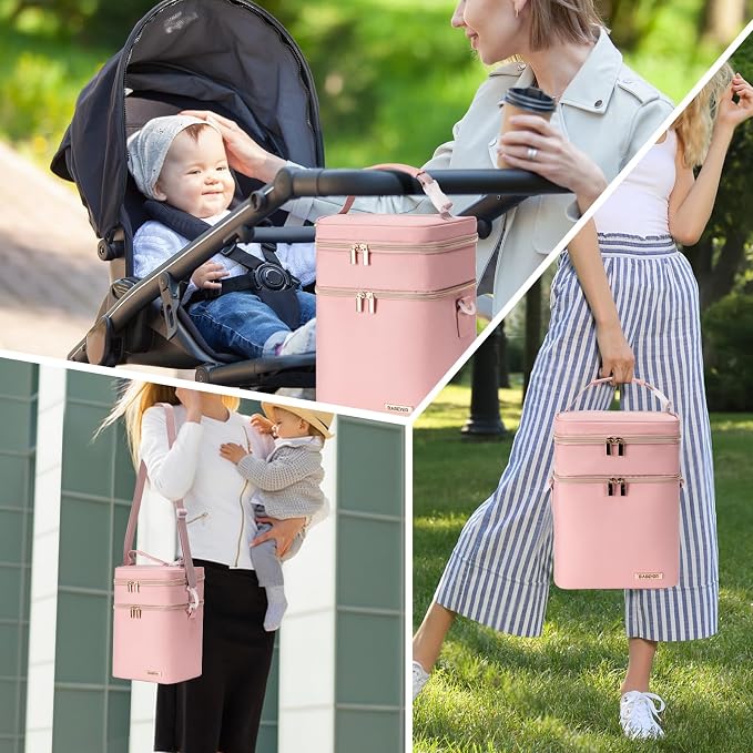 Breastmilk Cooler Bag with Ice Pack Fits 6 Baby Bottles Up to 9 Ounce - Image 7