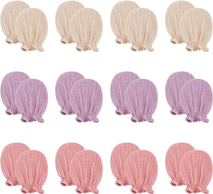 Pro Goleem Muslin Baby Mittens for Newborn, 100% Cotton No Scratch Soft by ProGoleem