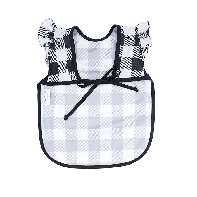 BapronBaby Flutter White Buffalo Plaid Bapron - Image 3