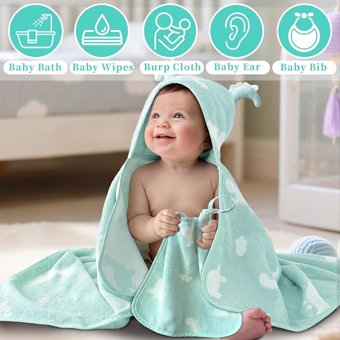 VOOVA & MOVAS 6 Pack 100% Cotton Baby Washcloths | 12x12 Inches | Highly - Image 4