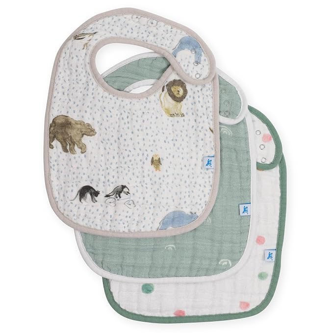 Little Unicorn Premium Classic Bib 3 pack | Adjustable as baby grows | Soft by LittleUnicorn