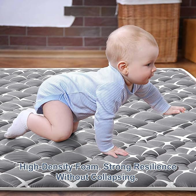 Baby Play Mat - 6ft X 4ft, Premium Thicker Foam One-Piece Crawling Mat - Image 4