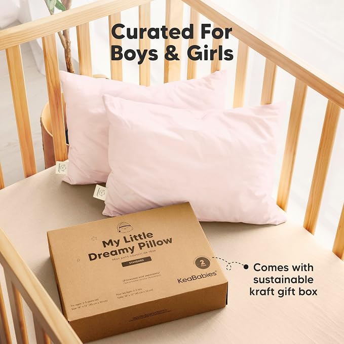 KeaBabies 2-Pack Toddler Pillow 13x18 - Image 9