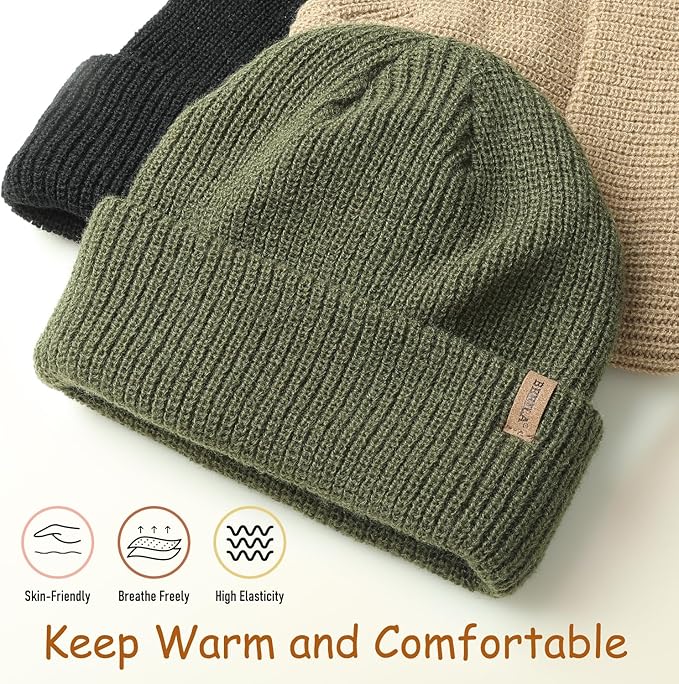 Bebila Baby Beanie Toddler Infant Winter Hats Knit Warm Caps - Image 2