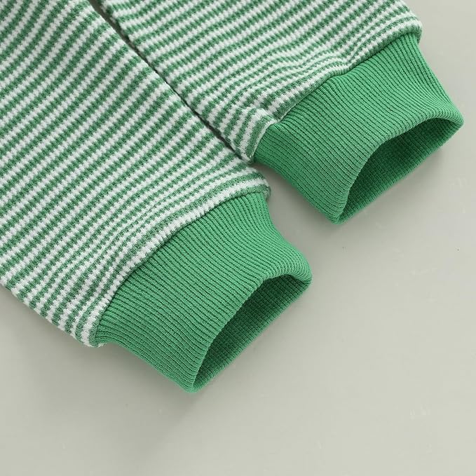 Toddler Baby Boy Fall Clothes Waffle Outfit Long Sleeve Color Blocking - Image 5