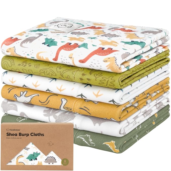 Organic Burp Cloths Baby Boy, Girl by KeaBabies