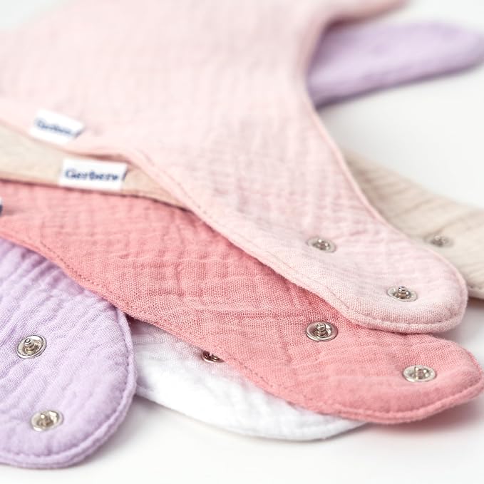 Gerber unisex-baby Muslin Bandana Bibs - Image 3