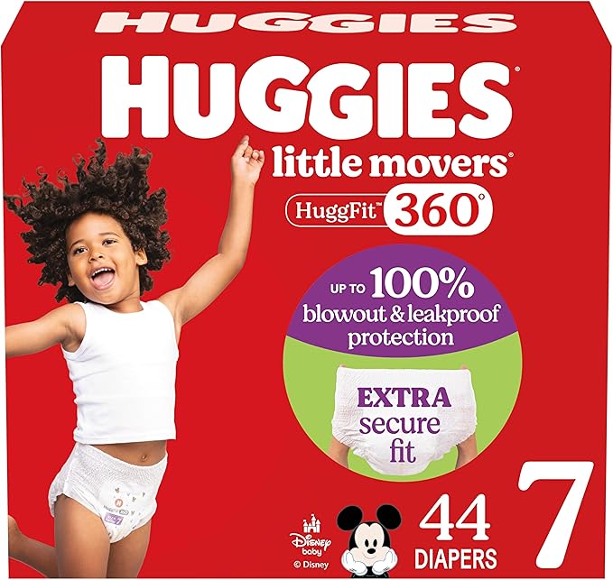 Huggies Size 7 Baby Diapers, Little Movers HuggFit 360° Baby Diapers by Huggies%C2%AE