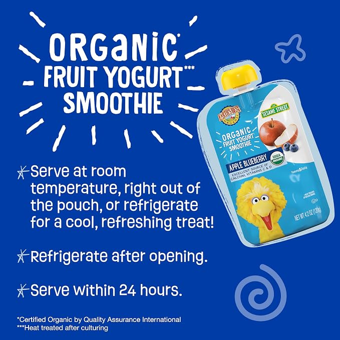Earth's Best Organic Yogurt Smoothie Pouches, 24+ Months, Fruit Yogurt Smoothie - Image 3