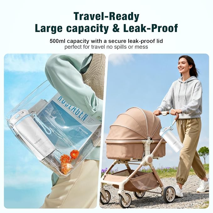 Portable Bottle Warmer for Baby on The Go, 16.91oz 100% Faster Heating & - Image 8
