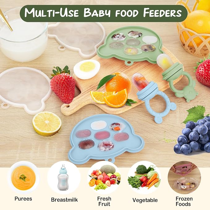 WAJIAYON Baby Breastmilk Popsicle Molds & Babies Fruit Feeder, Infant Food - Image 6