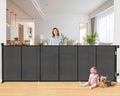 120 Inch Retractable Baby Gates Extra Wide, 41 Inch Reinforced Extra Tall Gate by EZIGO