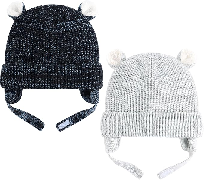 Duoyeree Cozy Baby Beanie with Earflaps and Fleece Lining by Duoyeree