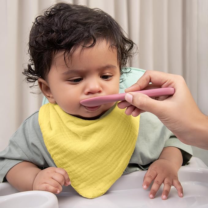 Muslin Baby bibs for drooling and teething, 100% cotton, Bibs for baby girl - Image 4