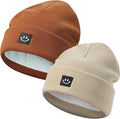 MaxNova 2 Pack Baby Beanie Fleece Lined Knit Toddler Hat by MaxNova