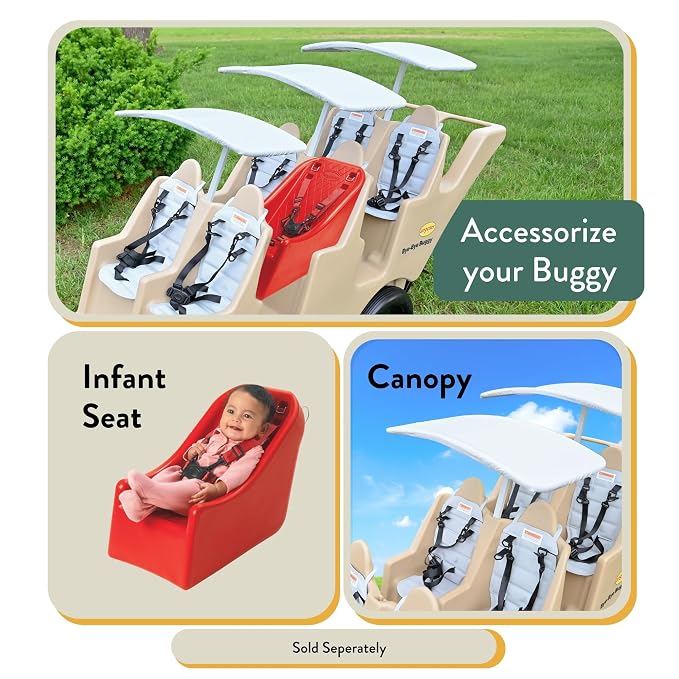 Angeles Bye Bye Buggy 6 Passenger Stroller, Sturdy Daycare Stroller - Image 5