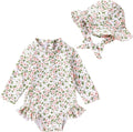 Infant Baby Girl Swimsuit One-Piece Long Sleeve Rash Guard by YOUNGERTREE