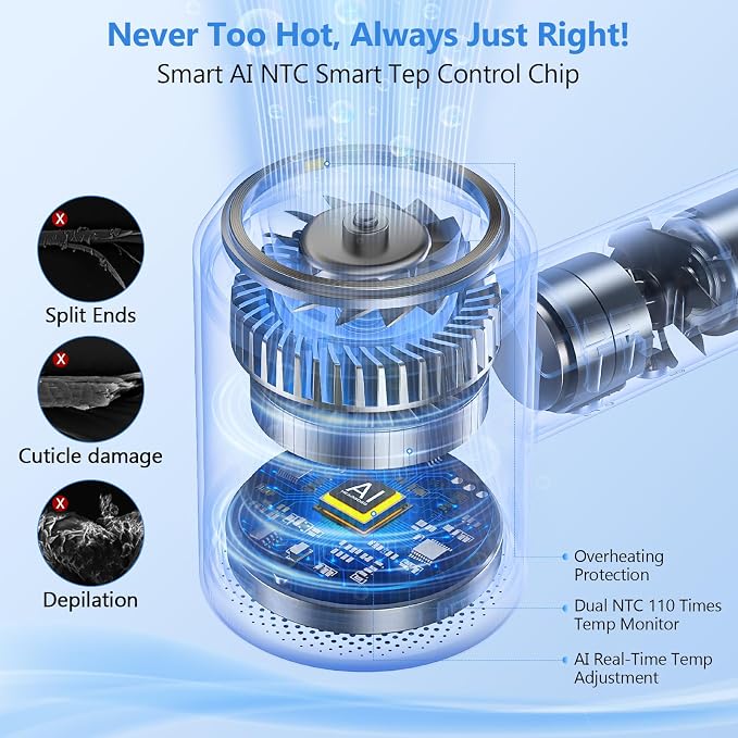Hair Dryer Blow Dryer, 160000 RPM High-Speed Brushless Motor 500 Millions - Image 4