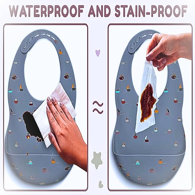 BPA-Free Silicone Baby Bibs - Image 2