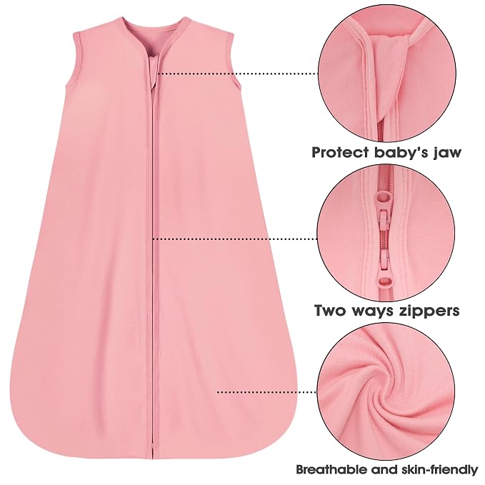 Baby Sleep Sack 0-6 Months 3 Pack Baby Wearable Blanket 100% Rayon Cotton 2-Way - Image 6