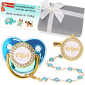 Custom Pacifier with Name, Personalized Pacifier Set with Gift Box, Glitter by Munchewy