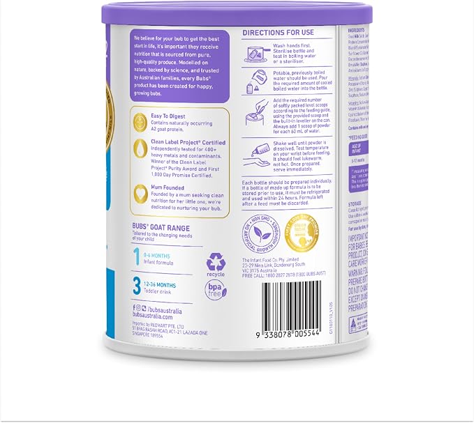 Aussie Bubs Australian Goat Milk-Based Toddler Formula, - Image 3