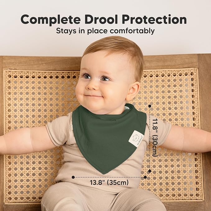 8-Pack Organic Baby Bandana Bibs - Image 5