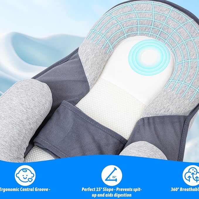 Lounger Pillow Cushion Reflux Breastfeeding Pillow Anti Overflow Pillow Rest - Image 3