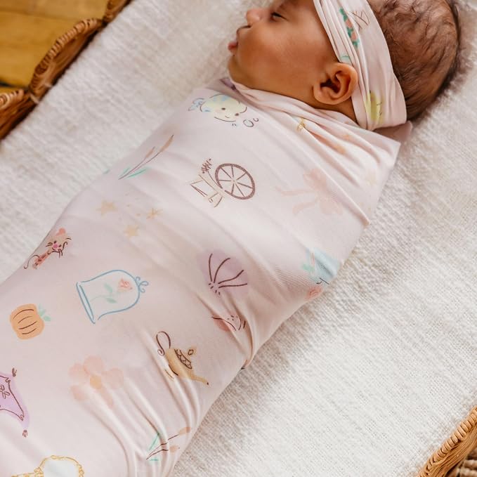 Copper Pearl Large Premium Knit Baby Swaddle Receiving Blanket Enchanted Friends - Image 3