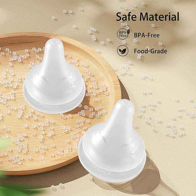 Beilastar-x Nipples for Baby Bottles – 100% Soft Baby Bottle Nipples, Natural - Image 6