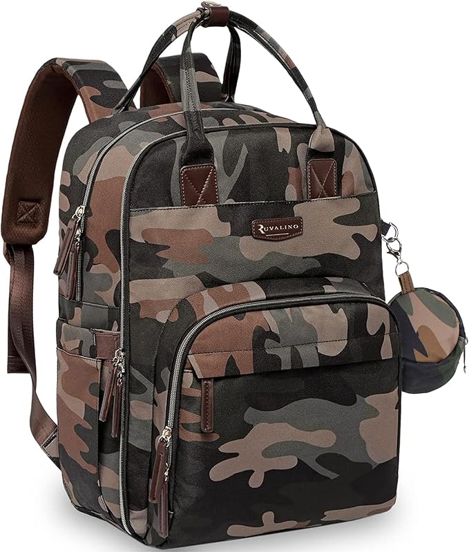 RUVALINO Diaper Bag Backpack, Large Capacity, Waterproof by RUVALINO