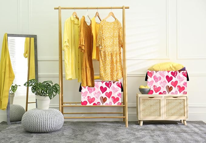 Rectangle Heart Partten Kids Gift Home Shelf Storage Basket Organizer Box - Image 6