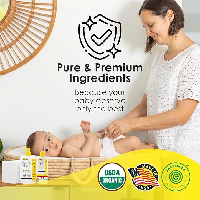 La Petite Creme Premium French Diapering Gift Set: Includes Organic Diapering - Image 9