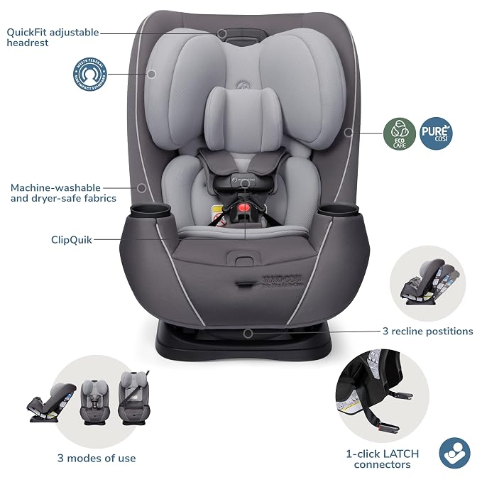 Maxi-Cosi Pria Max 3-in-1 Convertible Car Seat, Infant to Toddler Car Seat - Image 9