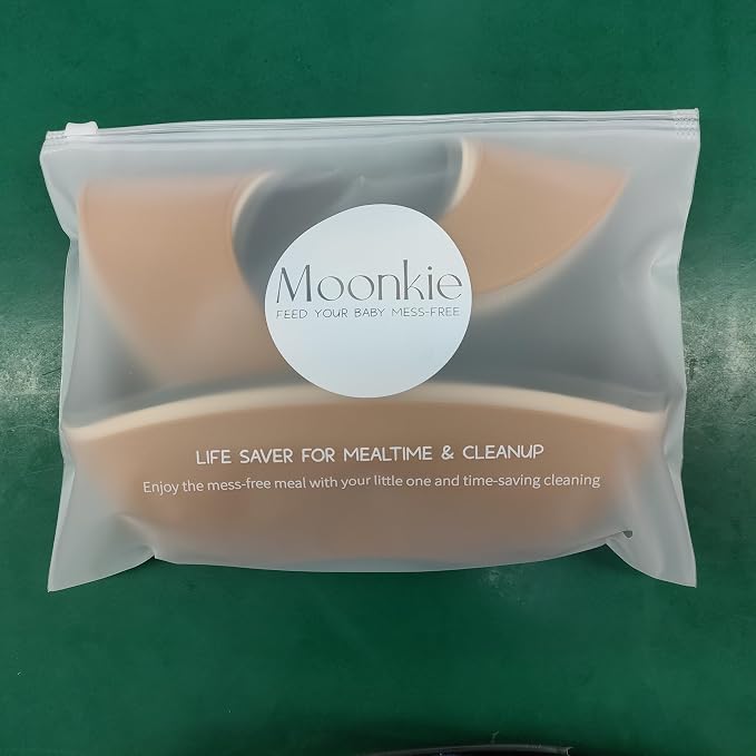 Moonkie Silicone Bibs Set Of 3, BPA Free Soft Adjustable Fit Waterproof Feeding - Image 10