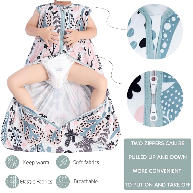 Baby Sleep Sack 18-24 Months 3 Pack Baby Wearable Blanket 100% Rayon Cotton - Image 5