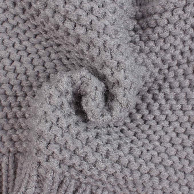Duoyeree Baby Winter Hat Scarf Glove Beanie Set Girls Boys Pom Pom Knitted - Image 5