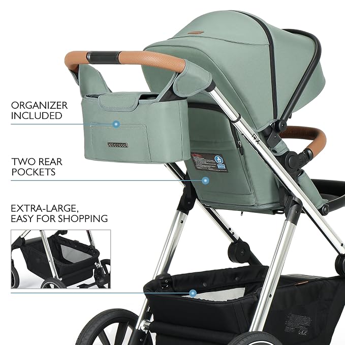 Beberoad Love RX 3-in-1 Baby Stroller, Toddler Stroller, Foldable Infant - Image 6
