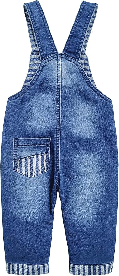 KIDSCOOL SPACE Baby Little Kids Cute Denim Embroidered Fashion Jean Overalls - Image 2