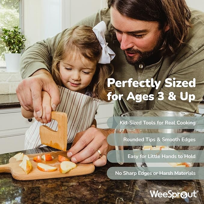 WeeSprout Little Chef Kids Cooking & Baking Set, 14 Piece Cooking Set - Image 3