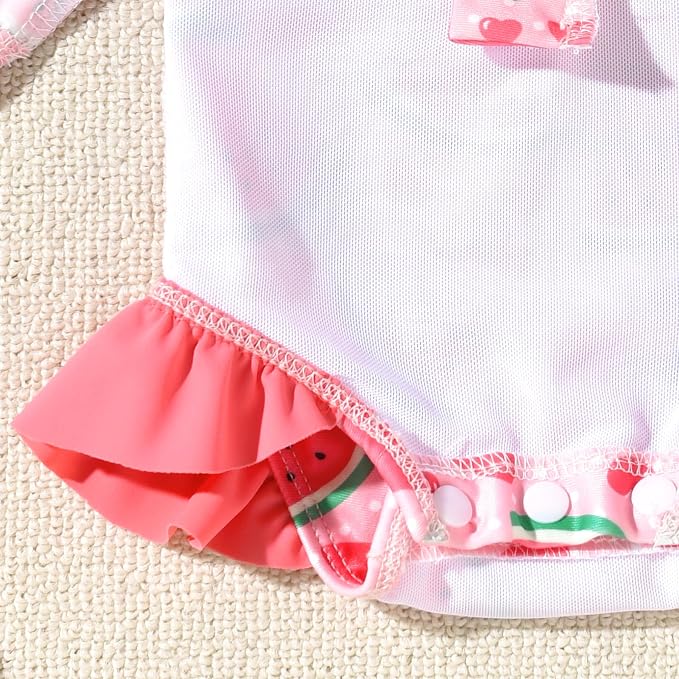 Aalizzwell Baby Girls Long Sleeve One Piece Swimsuit - Image 5