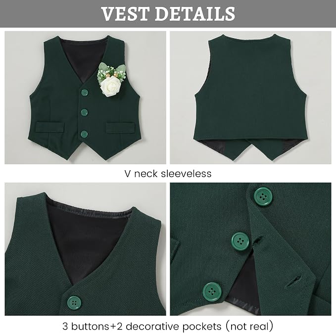 SANMIO Baby Boy Clothes Suits Infant Gentleman Outfit Collared Dress - Image 4