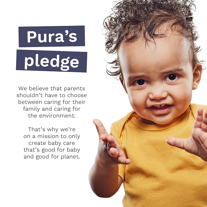 Pura Flushable Toddler Wipes 1 x 60 Wipes, 100% Plastic Free, 99% Water - Image 7