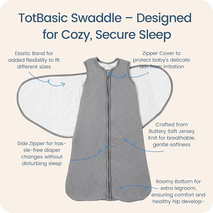 Newborns Swaddle Sleep Sack 0–3 Months, 1.0 TOG Baby Blanket - Image 2
